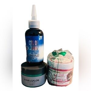 Trio of Hair Color Wax Temporary & Semi Permanent NEW Blue, Red, Green